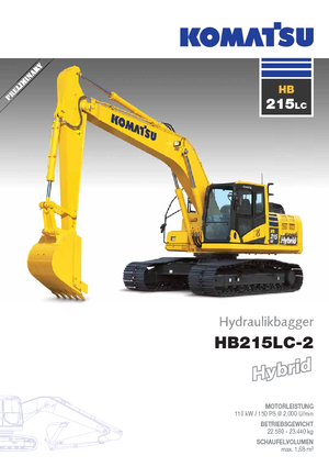 Koparki gąsienicowe Komatsu HB215LC-2