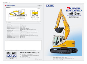 Koparki gąsienicowe Kato HD513MR CITYRANGE