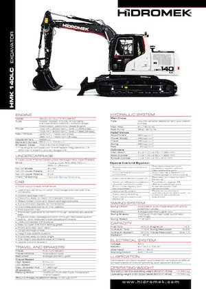 Koparki gąsienicowe Hidromek HMK 140 LC