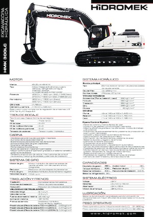 Koparki gąsienicowe Hidromek HMK 300 LC PLUS