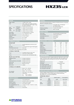 Koparki gąsienicowe Hyundai HX235LCR