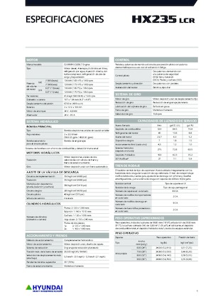 Koparki gąsienicowe Hyundai HX235LCR