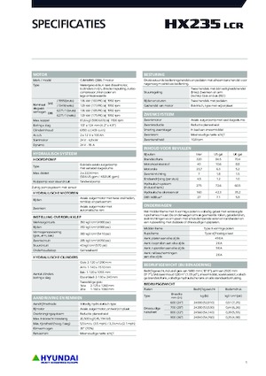 Koparki gąsienicowe Hyundai HX235LCR