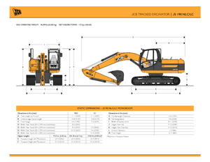 Koparki gąsienicowe JCB JS 190 L TAB