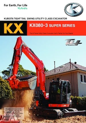 Koparki gąsienicowe Kubota KX080-3
