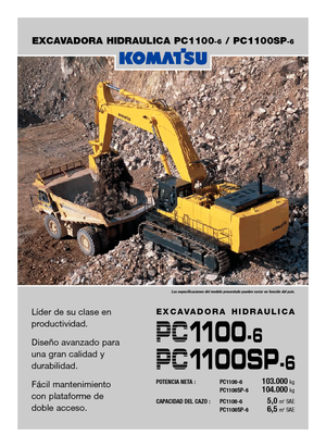 Koparki gąsienicowe Komatsu PC1100-6