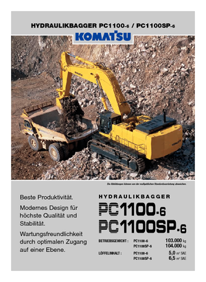 Koparki gąsienicowe Komatsu PC1100-6