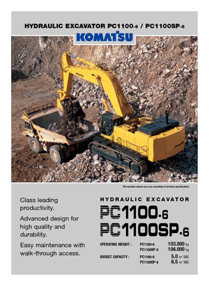 Koparki gąsienicowe Komatsu PC1100-6