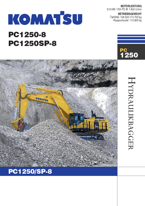 Koparki gąsienicowe Komatsu PC1250SP-8