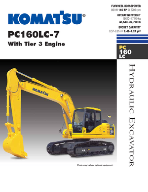 Koparki gąsienicowe Komatsu PC160LC-7