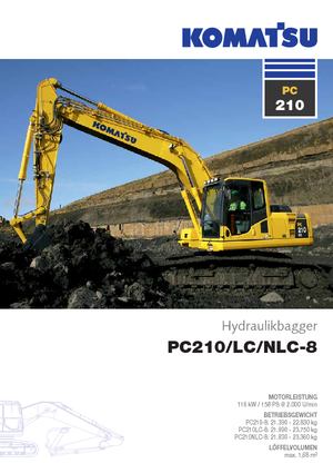 Koparki gąsienicowe Komatsu PC210-8