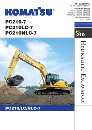 Koparki gąsienicowe Komatsu PC210NLC-7