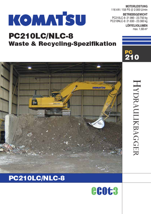Koparki gąsienicowe Komatsu PC210LC-8