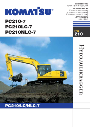 Koparki gąsienicowe Komatsu PC210NLC-7