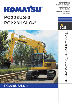 Koparki gąsienicowe Komatsu PC228US-LC-3