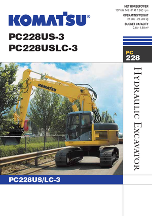 Koparki gąsienicowe Komatsu PC228US-LC-3