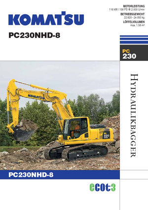 Koparki gąsienicowe Komatsu PC230NHD-8