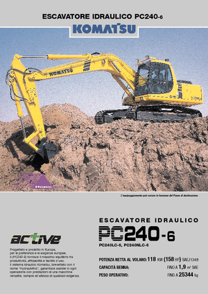 Koparki gąsienicowe Komatsu PC240NLC-6 active Plus