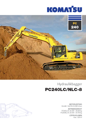 Koparki gąsienicowe Komatsu PC240LC-8