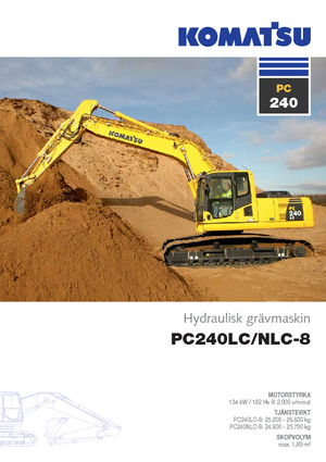 Koparki gąsienicowe Komatsu PC240LC-8
