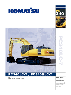 Koparki gąsienicowe Komatsu PC340LC-7