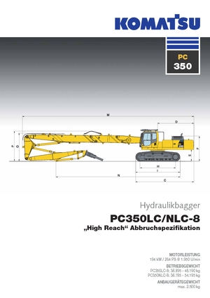 Koparki gąsienicowe Komatsu PC350HRD-8