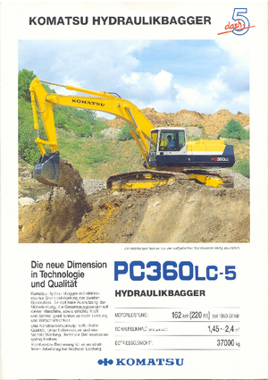 Koparki gąsienicowe Komatsu PC360LC-5