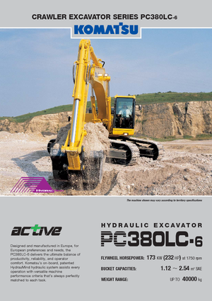 Koparki gąsienicowe Komatsu PC380LC-6 active