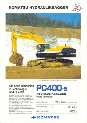 Koparki gąsienicowe Komatsu PC400LC-5