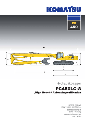 Koparki gąsienicowe Komatsu PC450HRD-8