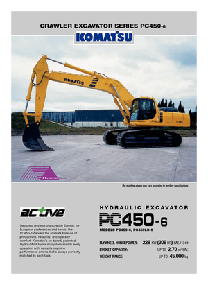 Koparki gąsienicowe Komatsu PC450LC-6
