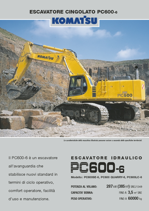Koparki gąsienicowe Komatsu PC600-6