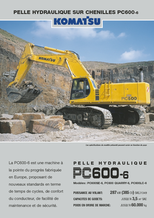 Koparki gąsienicowe Komatsu PC600-6