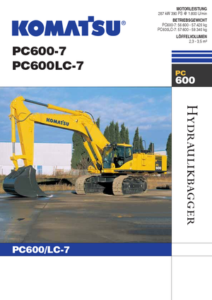 Koparki gąsienicowe Komatsu PC600LC-7