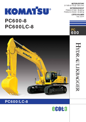 Koparki gąsienicowe Komatsu PC600LC-8/PC 600-8
