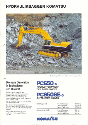Koparki gąsienicowe Komatsu PC650SE-5