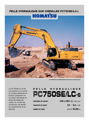 Koparki gąsienicowe Komatsu PC750SE-6