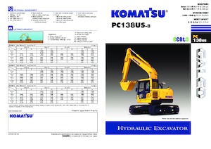 Koparki gąsienicowe Komatsu PC138US-8