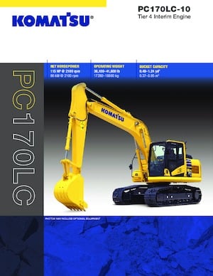 Koparki gąsienicowe Komatsu PC170LC-10