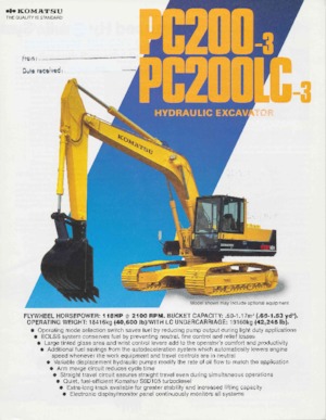 Koparki gąsienicowe Komatsu PC200-3