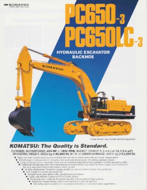 Koparki gąsienicowe Komatsu PC650-3