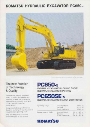 Koparki gąsienicowe Komatsu PC650SE-5