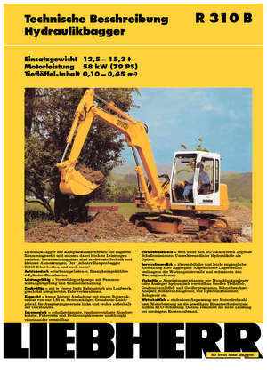 Koparki gąsienicowe Liebherr R 310 B