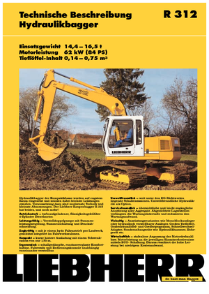 Koparki gąsienicowe Liebherr R 312