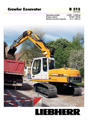 Koparki gąsienicowe Liebherr R 313 Litronic
