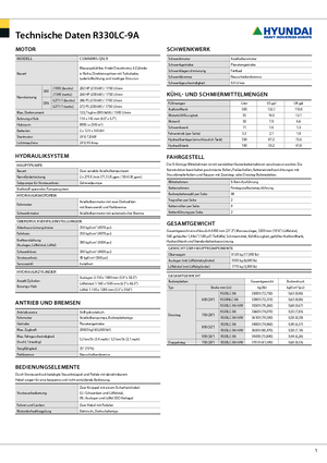 Koparki gąsienicowe Hyundai R 330 NLC-9 A
