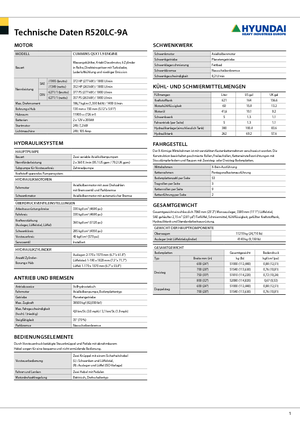 Koparki gąsienicowe Hyundai R 520 LC-9 A