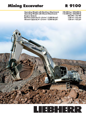 Koparki gąsienicowe Liebherr R 9100