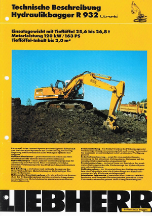 Koparki gąsienicowe Liebherr R 932 Litr. HD-SL
