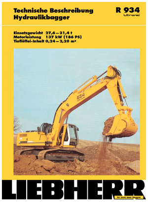 Koparki gąsienicowe Liebherr R 934 Litronic HD-SL